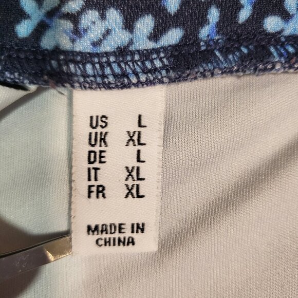 Isaac Mizrahi Live Woman's Skort Size Large Blue Floral - Picture 7 of 11